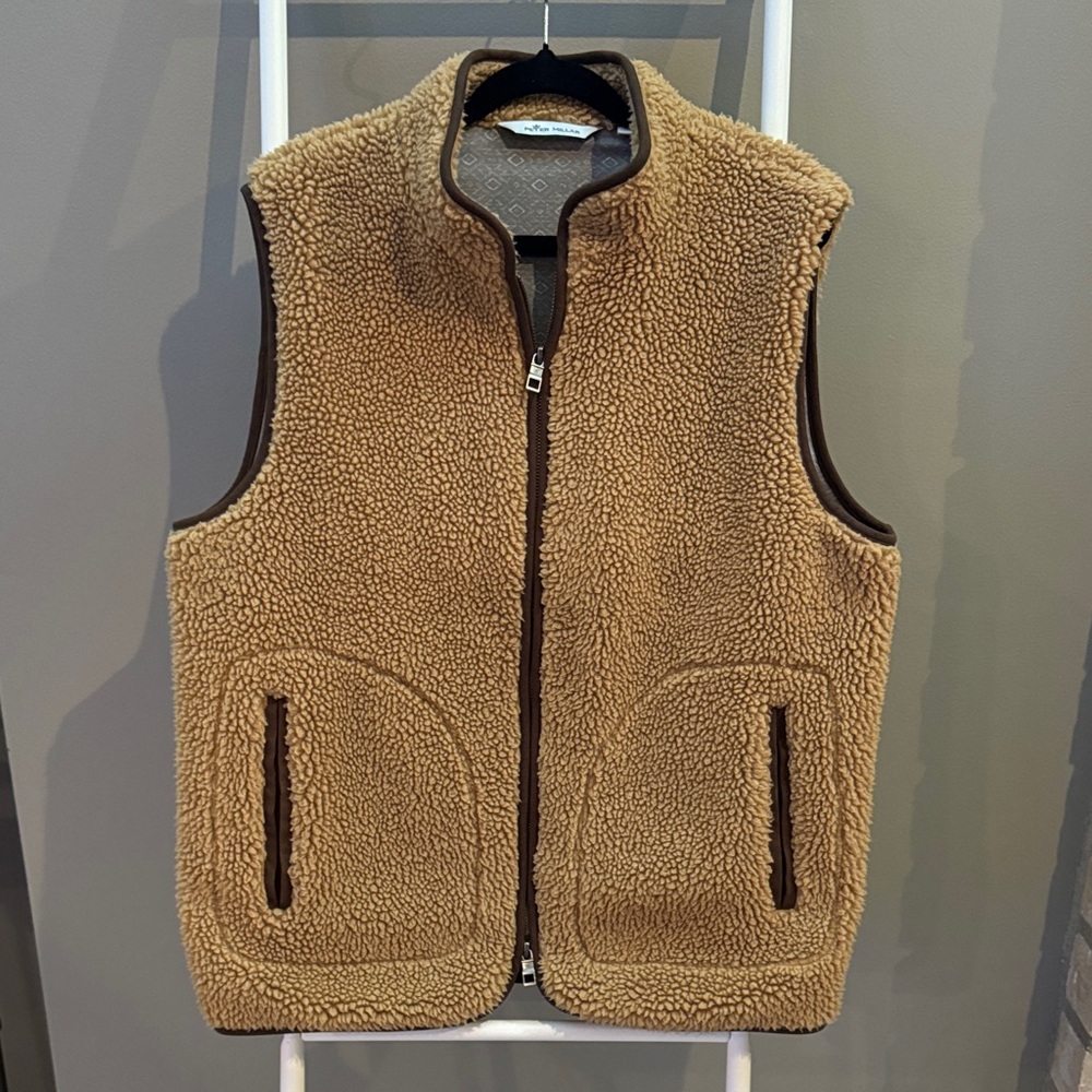 Men's Peter Millar Mountainside” High Pile Sherpa Vest